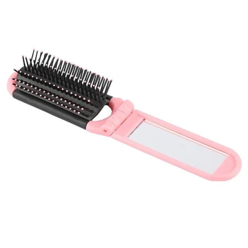 vintage brush and mirror - Pink