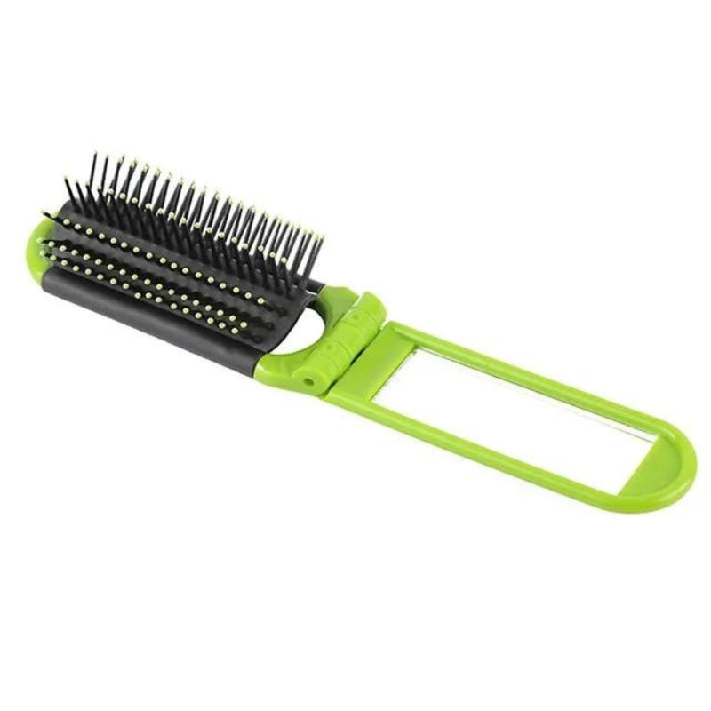 vintage mirror and brush set - Green