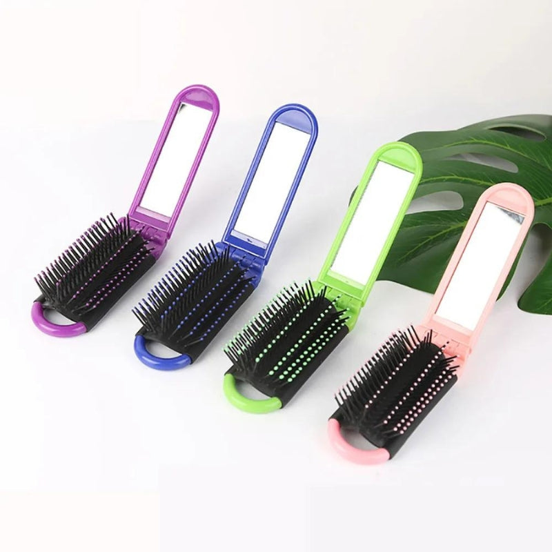 hairbrush mirror - Black - White - Orange - Blue - Green - Purple - Pink