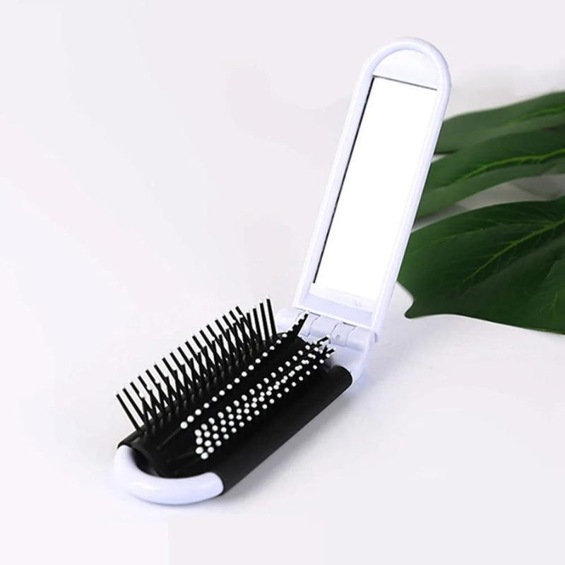hairbrush with mirror - Black - White - Orange - Blue - Green - Purple - Pink