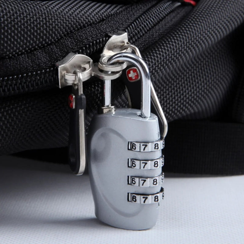 4 digit combination lock - Pink - Blue - Grey - Gray - Black - Red - Green