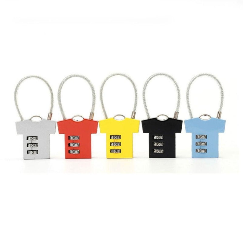 3 digit code lock - Yellow - Blue - Grey - Gray - Red - Black