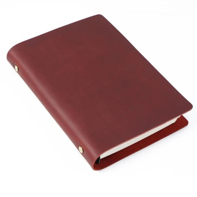 leather cover journal - Brown / Red