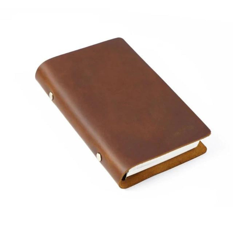 leather cover note notebook - Brown