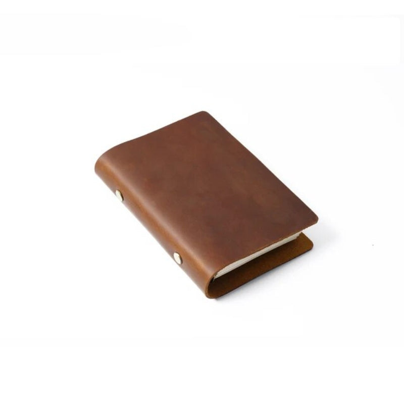 leather note notebook - Brown
