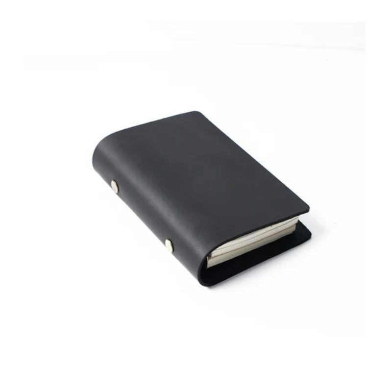 leather notes notebook - Black - S