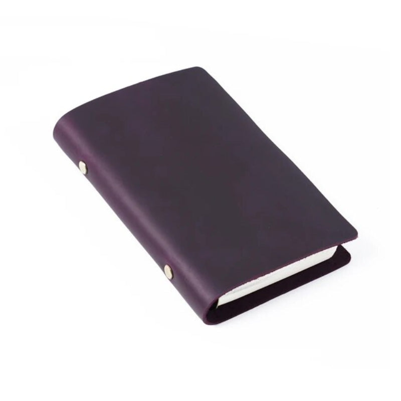 leather notes notebook - Purple - M