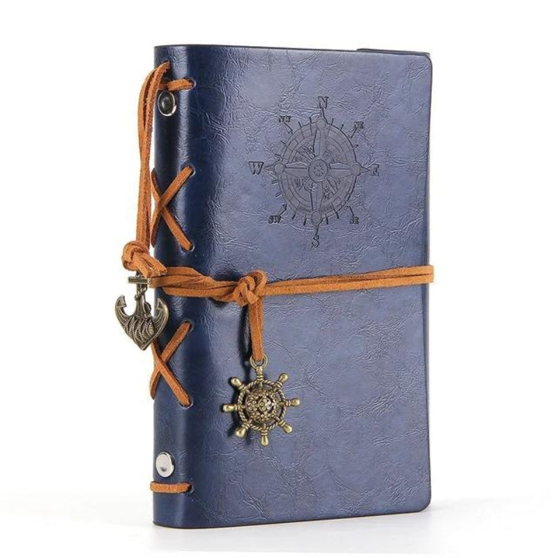 leather drawing travel notebook - Blue