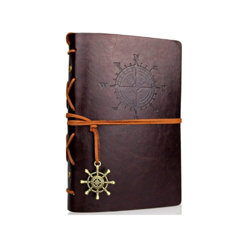 leather travel notebook - Brown