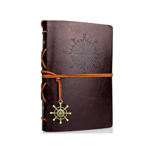 leather travel notebook - Brown