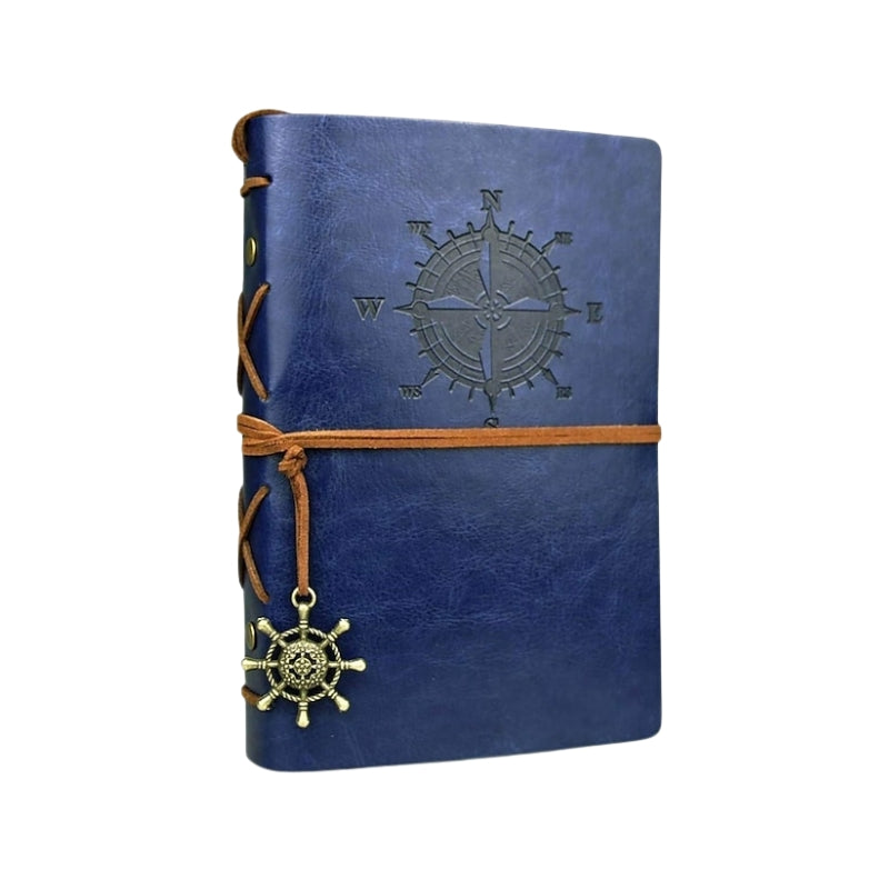 leather travel notebook - Blue
