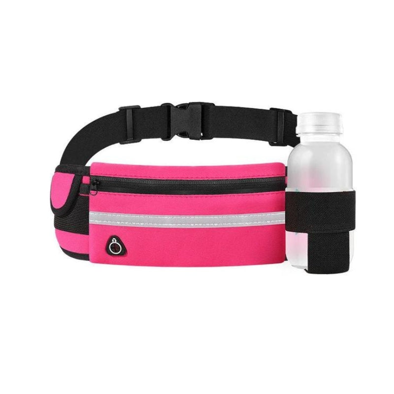 multi-pocket travel belt - Pink