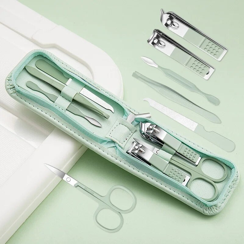 nail clipper - Green 7 Pieces