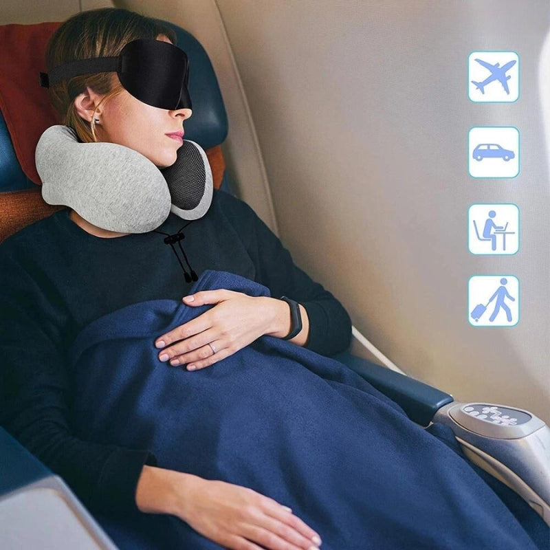 travel neck pillow - Grey - Gray - Black - Pink - Sky Blue - Blue