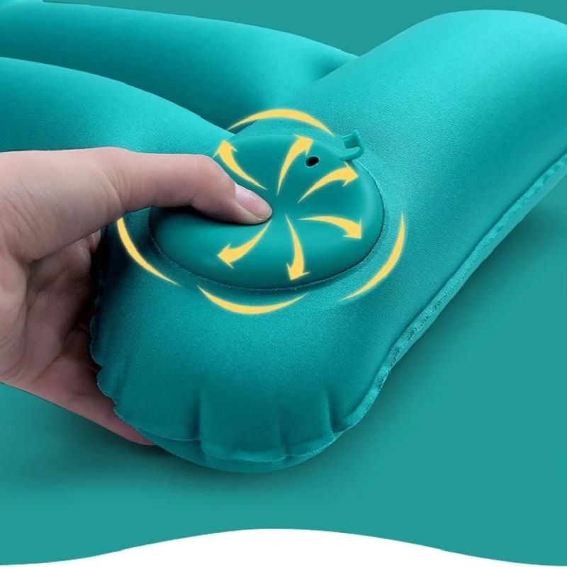 inflatable travel neck cushion for men - Blue - Navy Blue - Light Blue - Sky Blue - Grey - Gray - Green