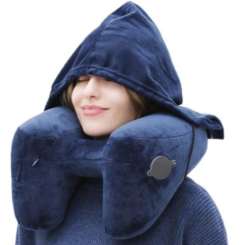 best travel pillow for plane - Blue