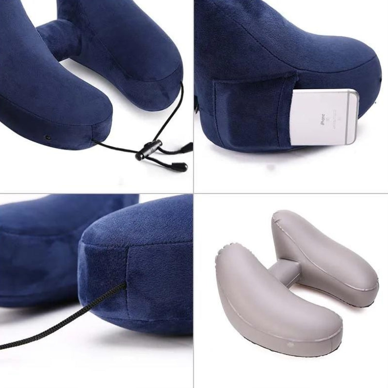 travel pillow for airplane - Blue