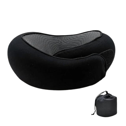 memory foam travel pillow - Black Velcro Closure