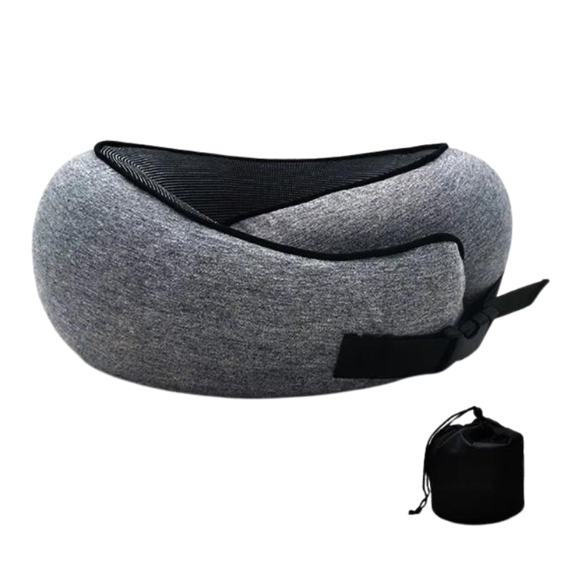 memory foam pillow for travel - Grey Buckle Closure - Gray Buckle Closure