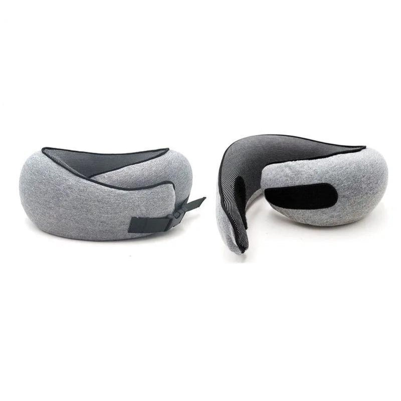 memory foam travel pillow - Black Velcro Closure - Black Buckle Closure - Grey Velcro Closure - Gray Velcro Closure - Grey Buckle Closure - Gray Buckle Closure