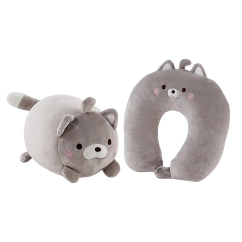 travel pillow for baby - Grey Cat - Gray Cat