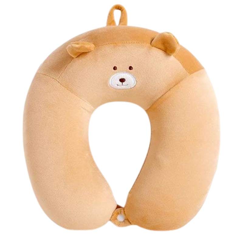 travel pillow car kids - Light Brown