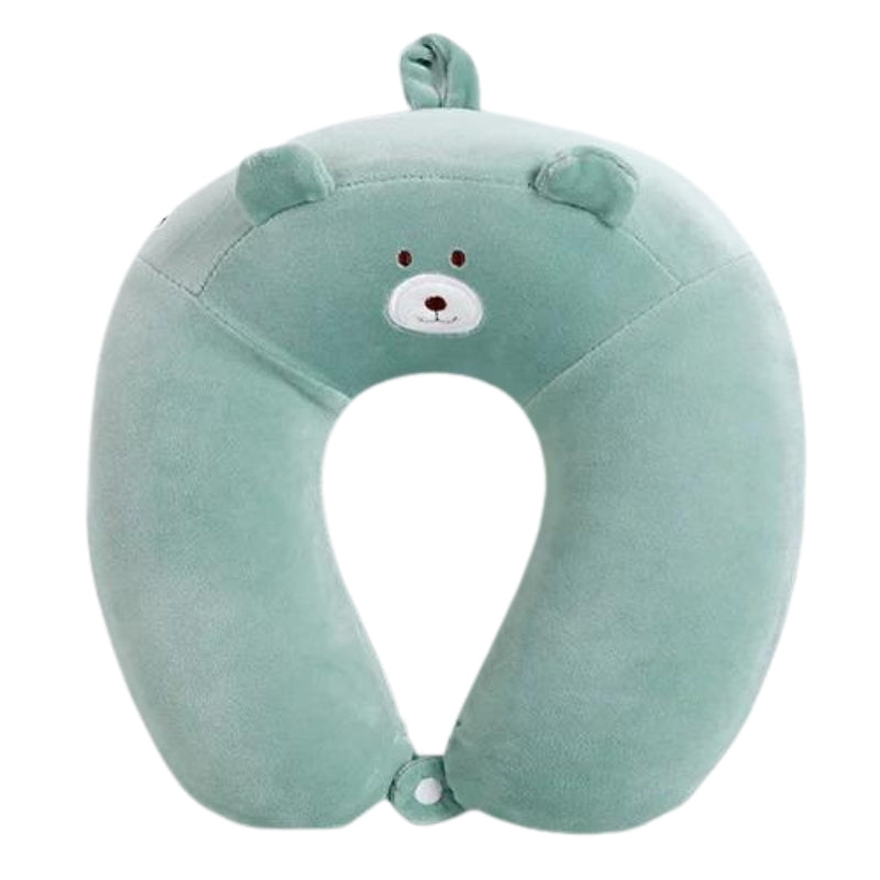 travel neck pillow for kids - Green