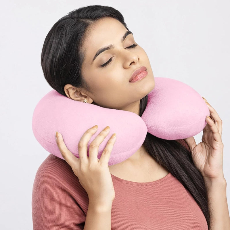 inflatable travel pillow - Pink - Grey and Black - Gray and Black - Blue and Orange - Orange - Fuchsia - Brown - Blue and Pink - Grey - Gray - Red - Blue - Sky Blue - Navy Blue