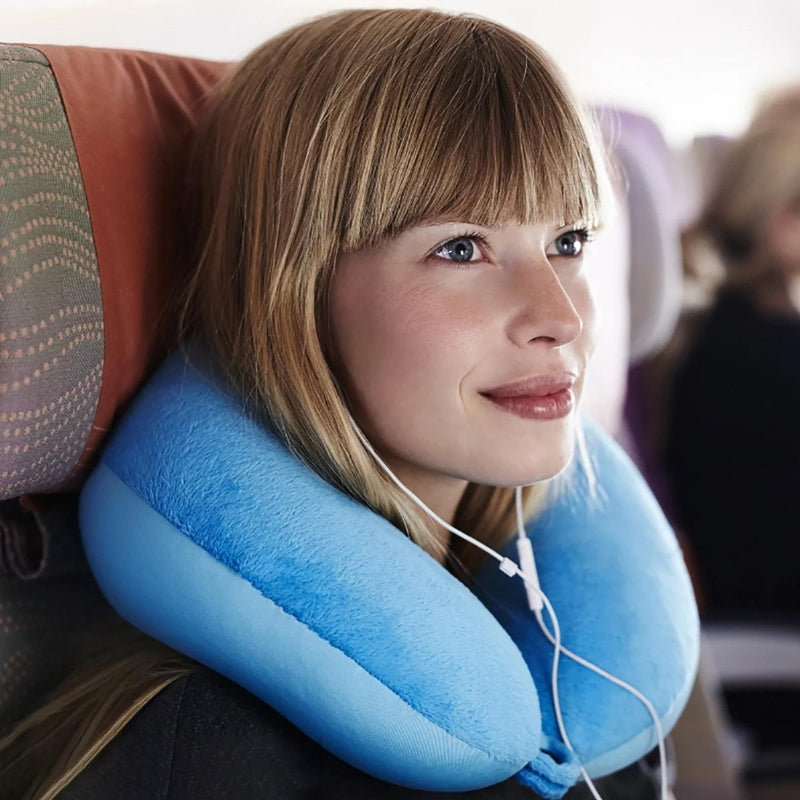 inflatable travel pillow - Pink - Grey and Black - Gray and Black - Blue and Orange - Orange - Fuchsia - Brown - Blue and Pink - Grey - Gray - Red - Blue - Sky Blue - Navy Blue