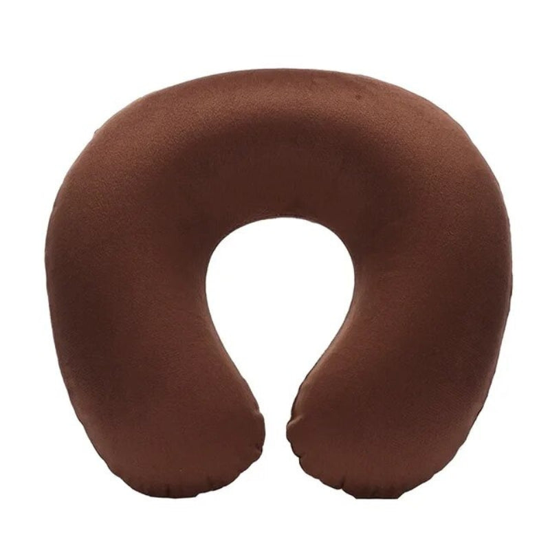 inflatable travel cushion for men - Brown