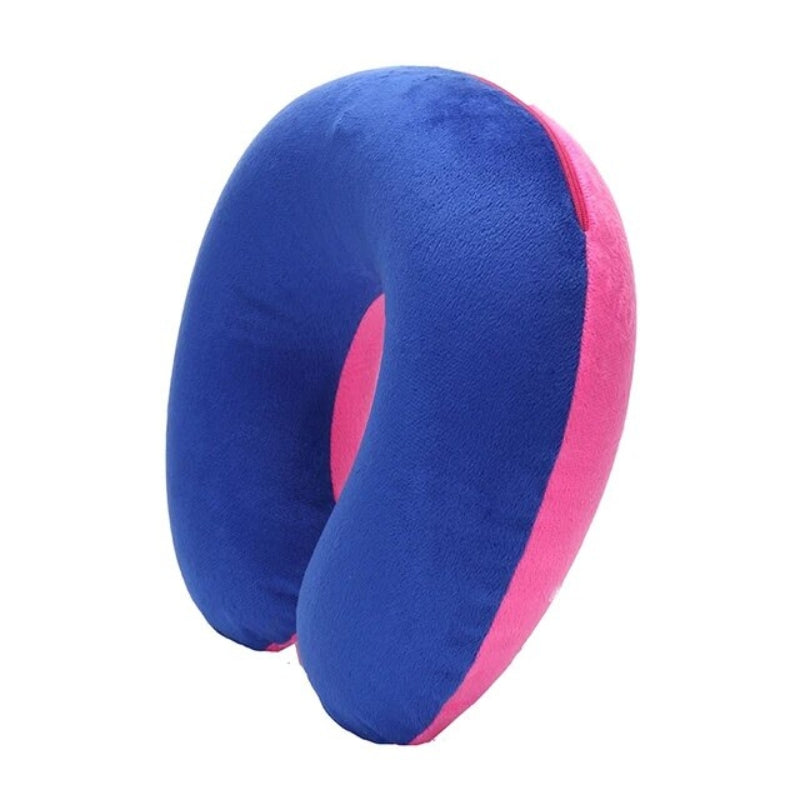 inflatable travel cushion for men - Blue and Pink