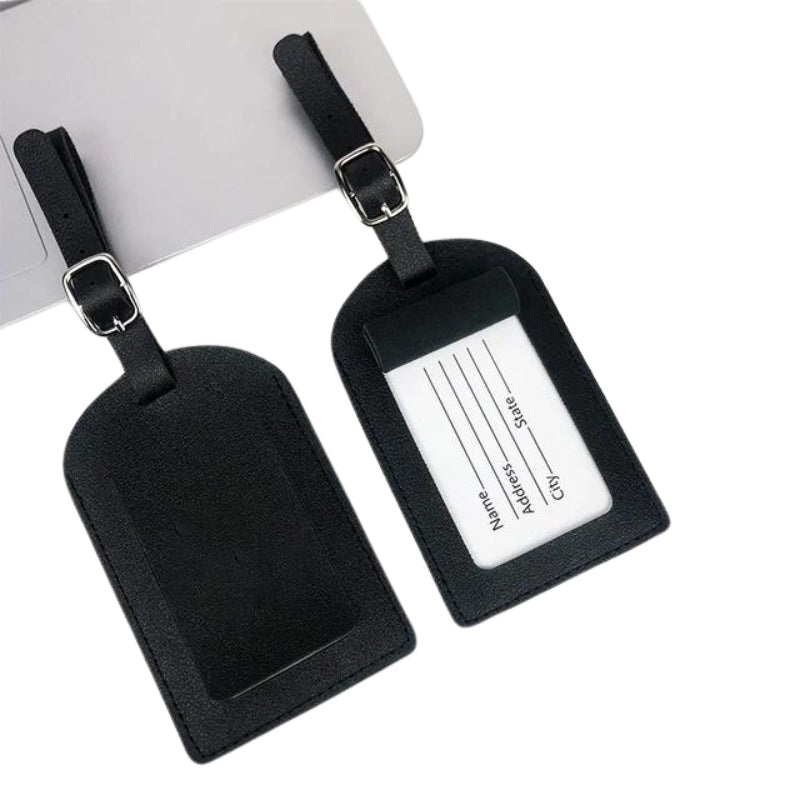 personalized luggage tag - Black 2 Pieces