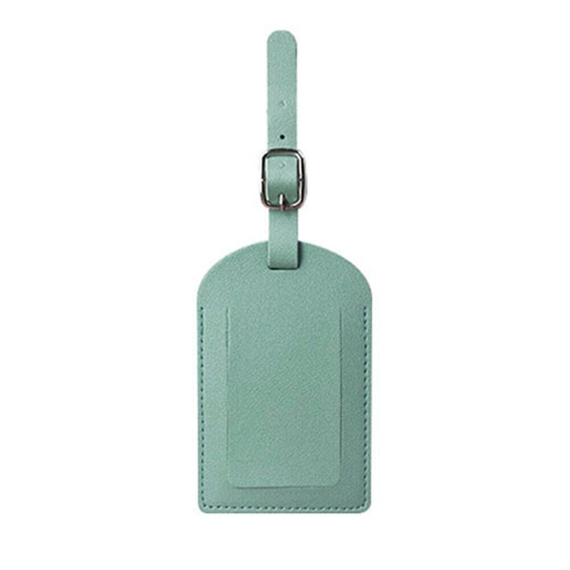 leather luggage tag - Light Green 1 Piece