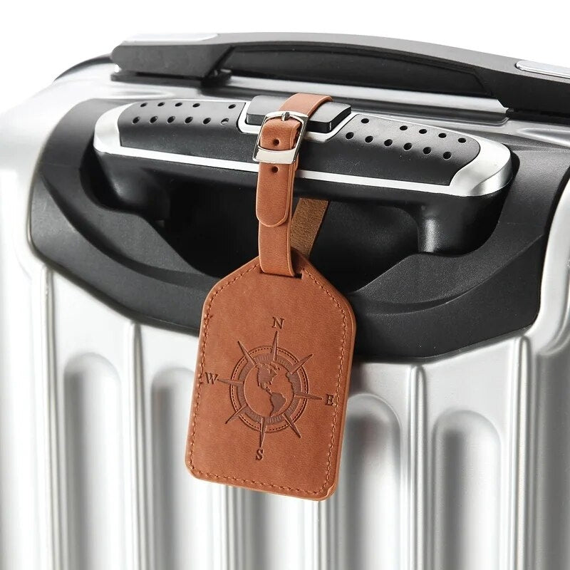 leather suitcase tag - Green - Black - Camel - Dark Brown - Blue