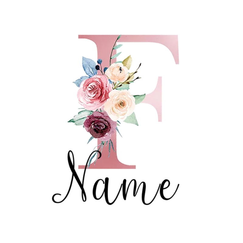 customizable leather luggage tag - Letter F with Personalised Name - Letter F with Personalized Name