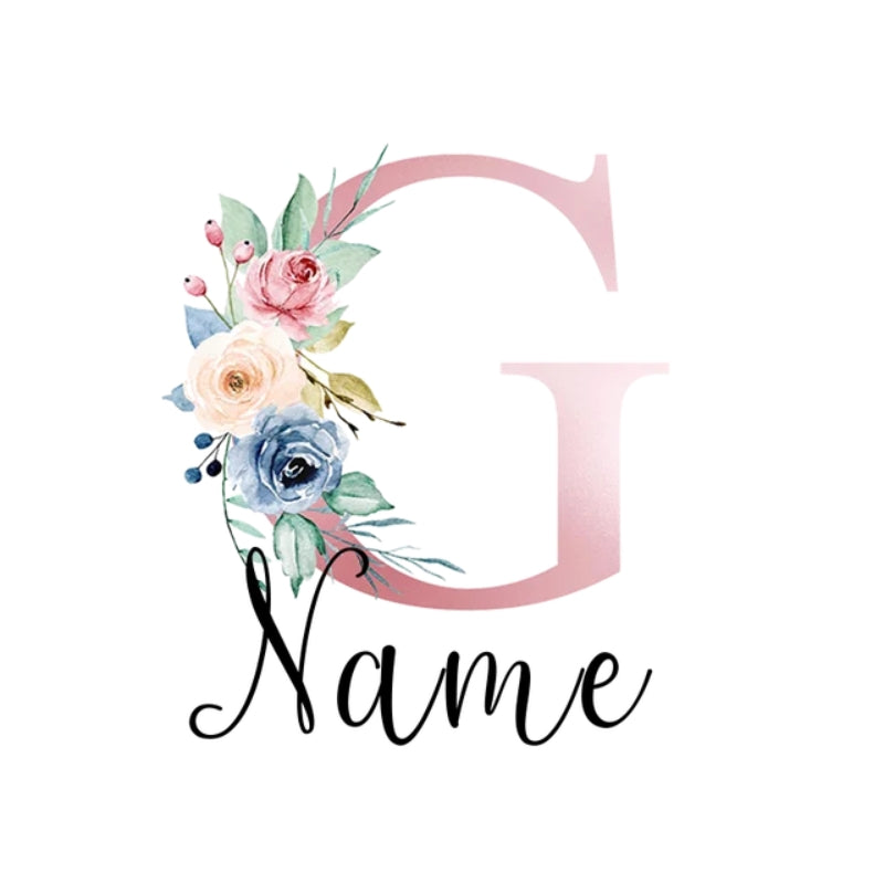 leather luggage tag - Letter G with Personalised Name - Letter G with Personalized Name