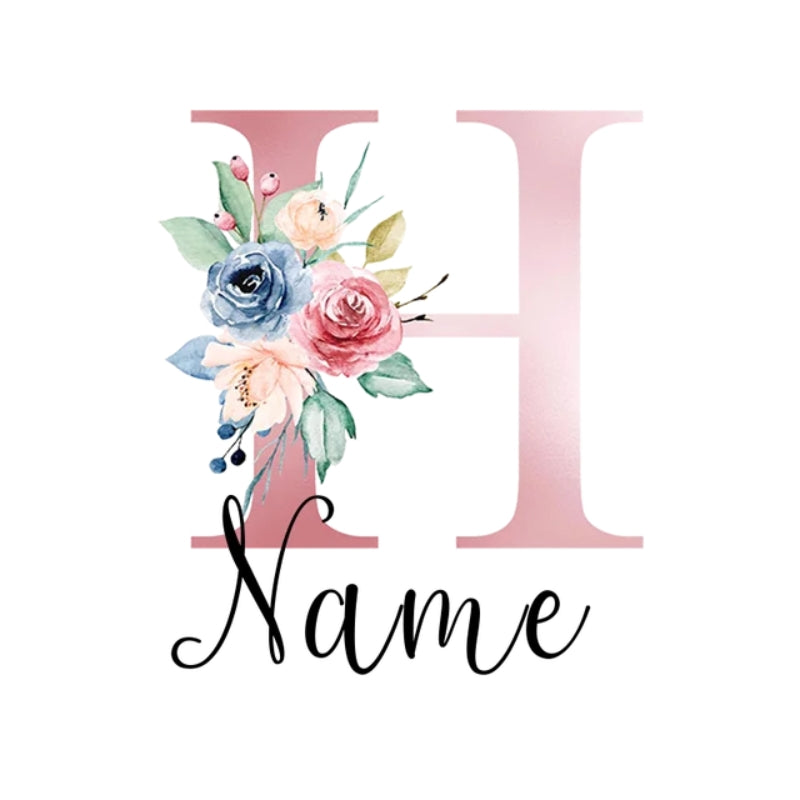 genuine leather luggage tag - Letter H with Personalised Name - Letter H with Personalized Name