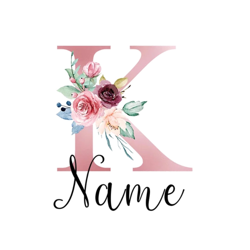 customizable travel tag - Letter K with Personalised Name - Letter K with Personalized Name