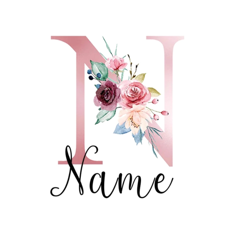 printable luggage tag airplane - Letter N with Personalised Name - Letter N with Personalized Name