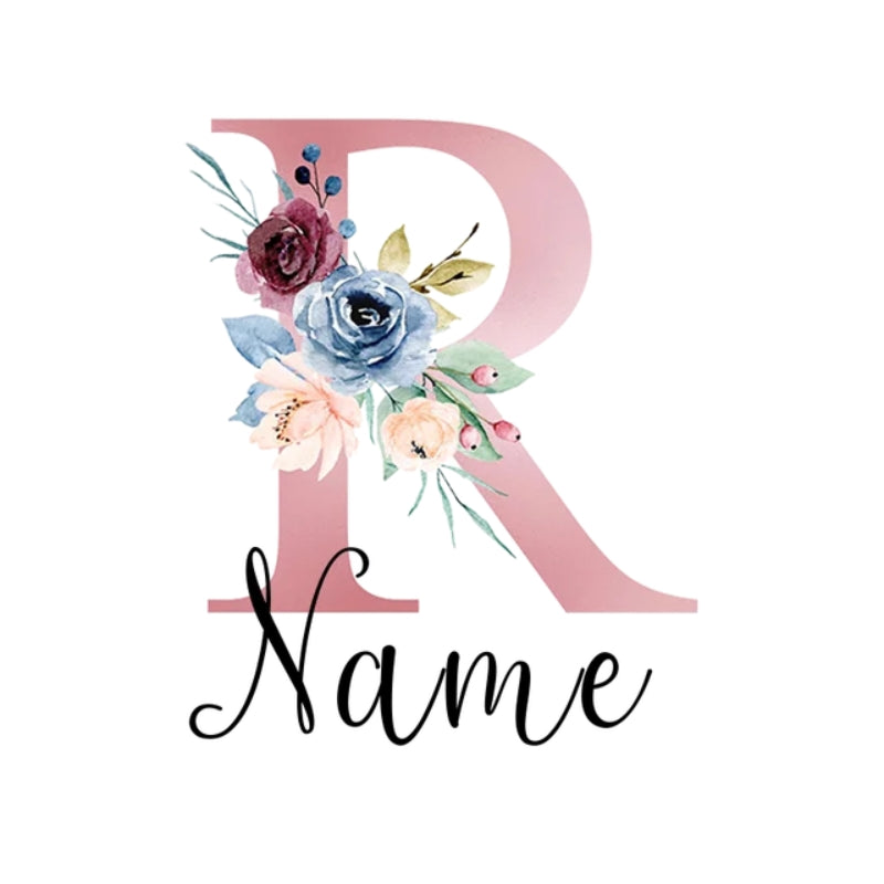 luggage tag airplane - Letter R with Personalised Name - Letter R with Personalized Name