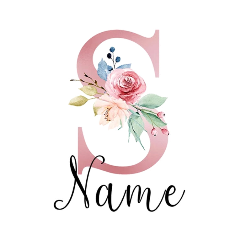 printable luggage tag - Letter S with Personalised Name - Letter S with Personalized Name
