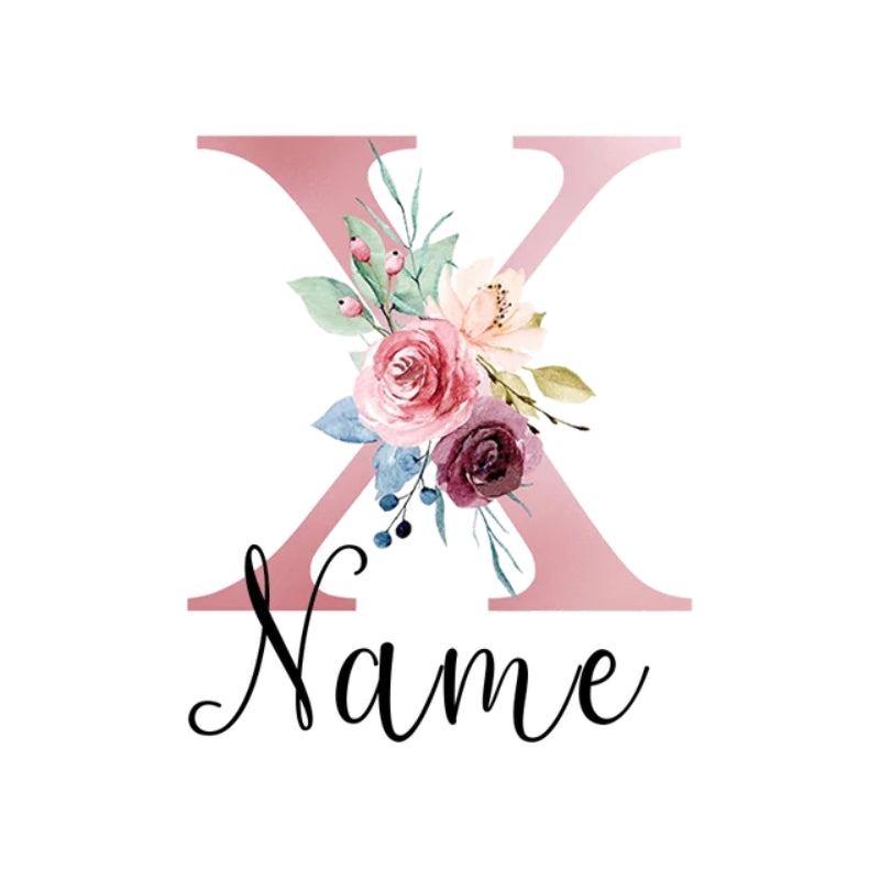 baggage tag - Letter X with Personalised Name - Letter X with Personalized Name