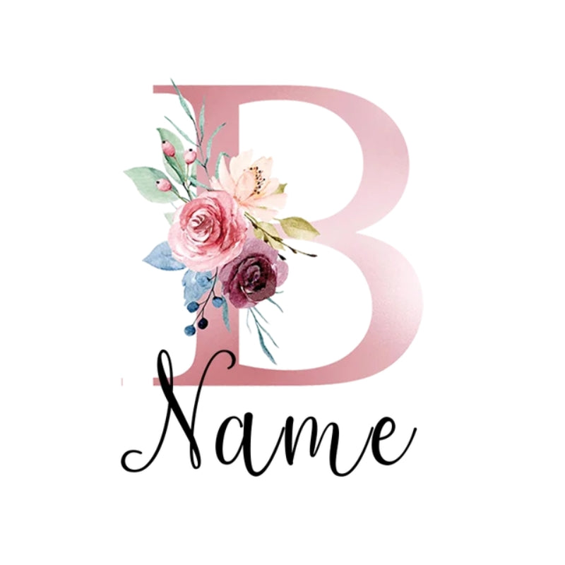 luggage tag - Letter B with Personalised Name - Letter B with Personalized Name