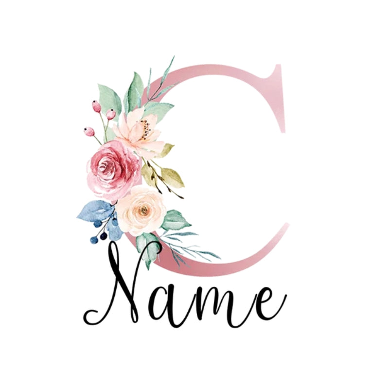 luggage tag - Letter C with Personalised Name - Letter C with Personalized Name