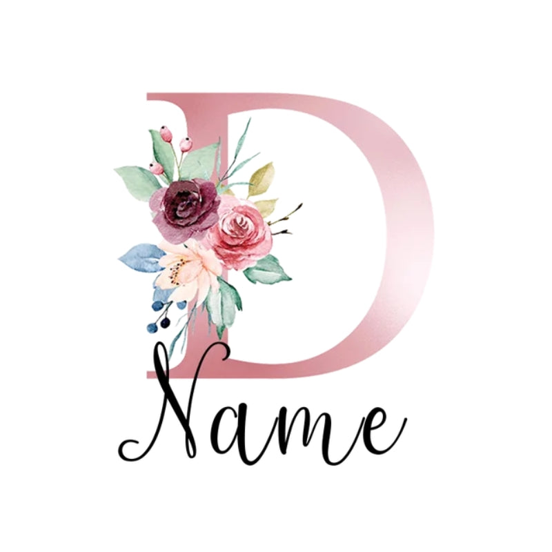 baggage tag - Letter D with Personalised Name - Letter D with Personalized Name