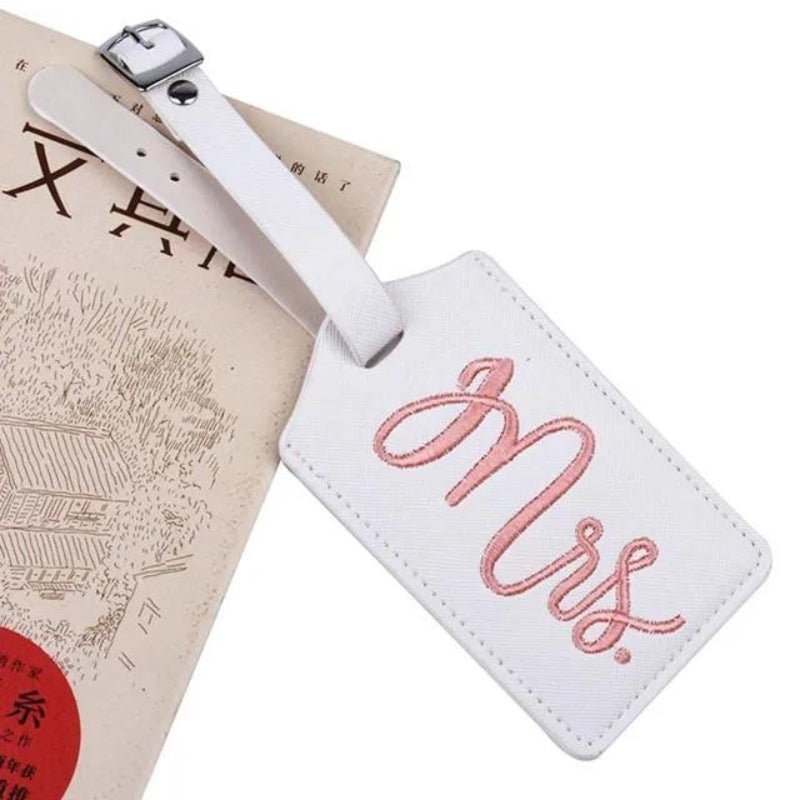 checked baggage tag - White - Black