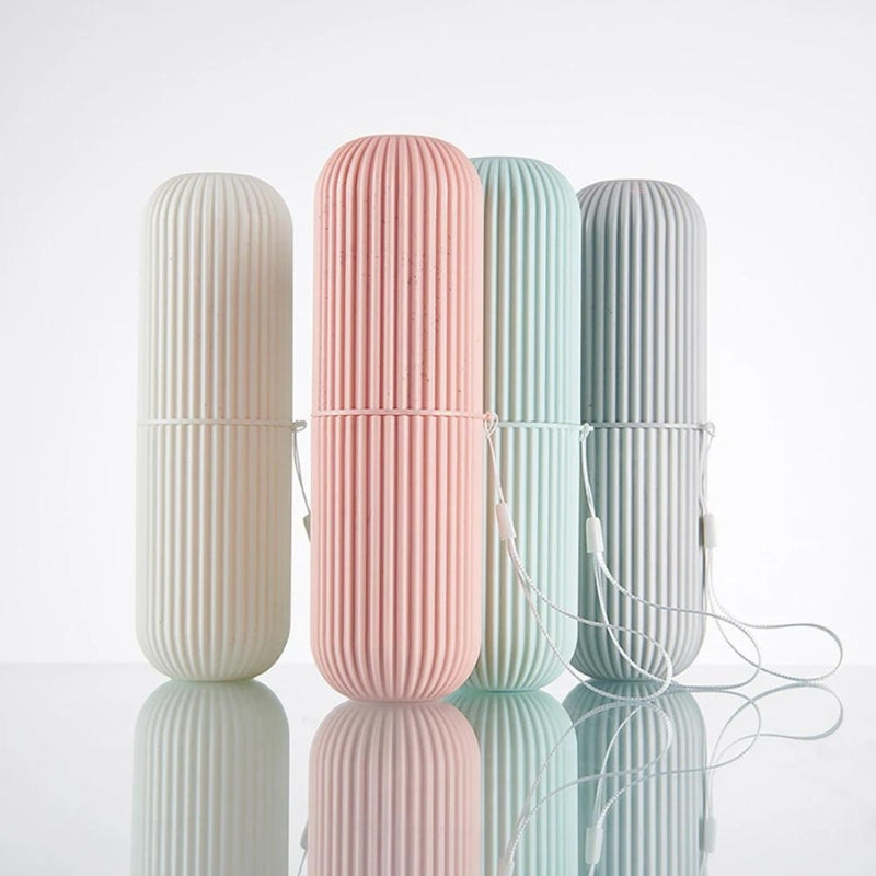 toothbrush and toothpaste case - Grey - Gray - Green - White - Pink
