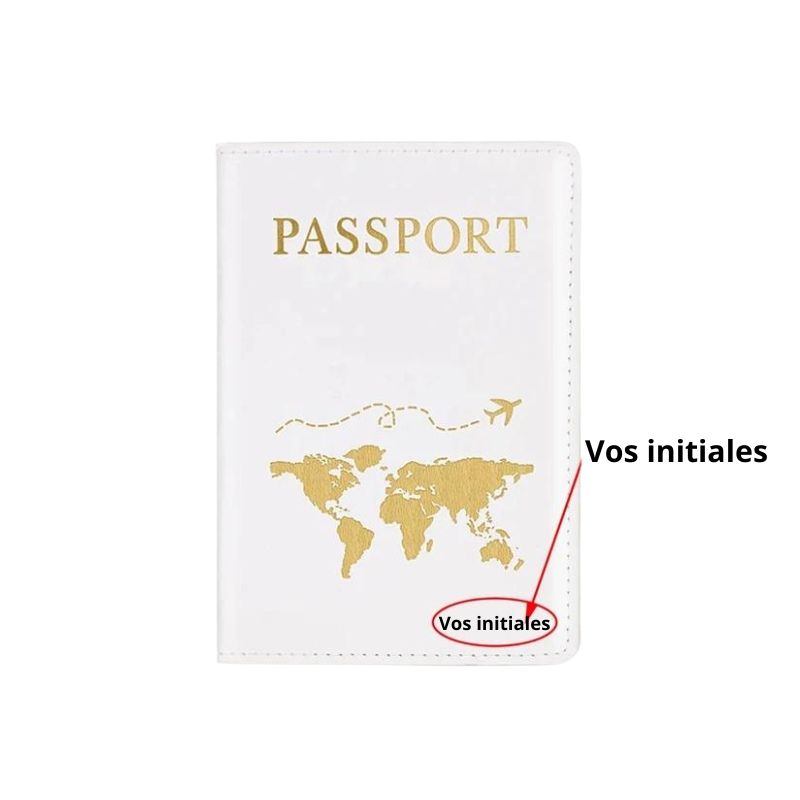 customizable passport holder - White
