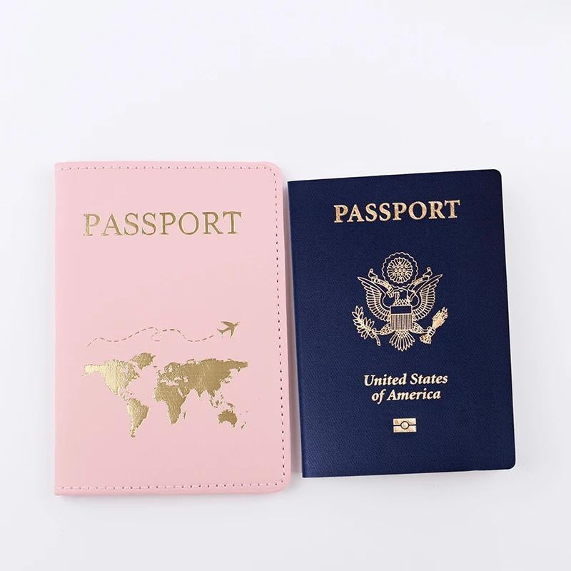 personalized passport cover - Black - Pink - White - Grey - Gray - Blue - Purple - Brown - Green