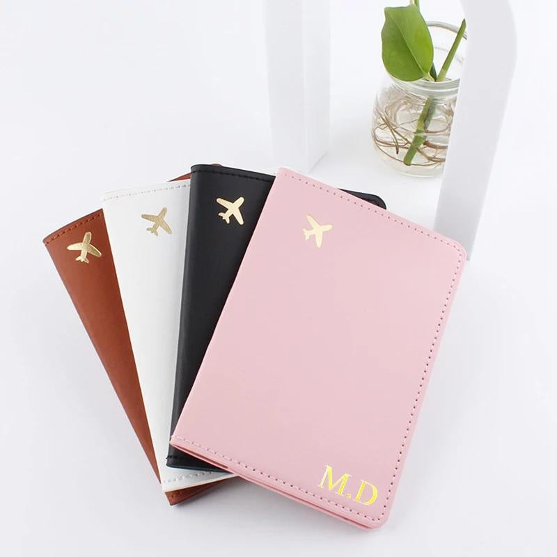 leather passport holder - Black - Pink - Fuchsia - White - Brown - Lavender - Purple - Blue - Green